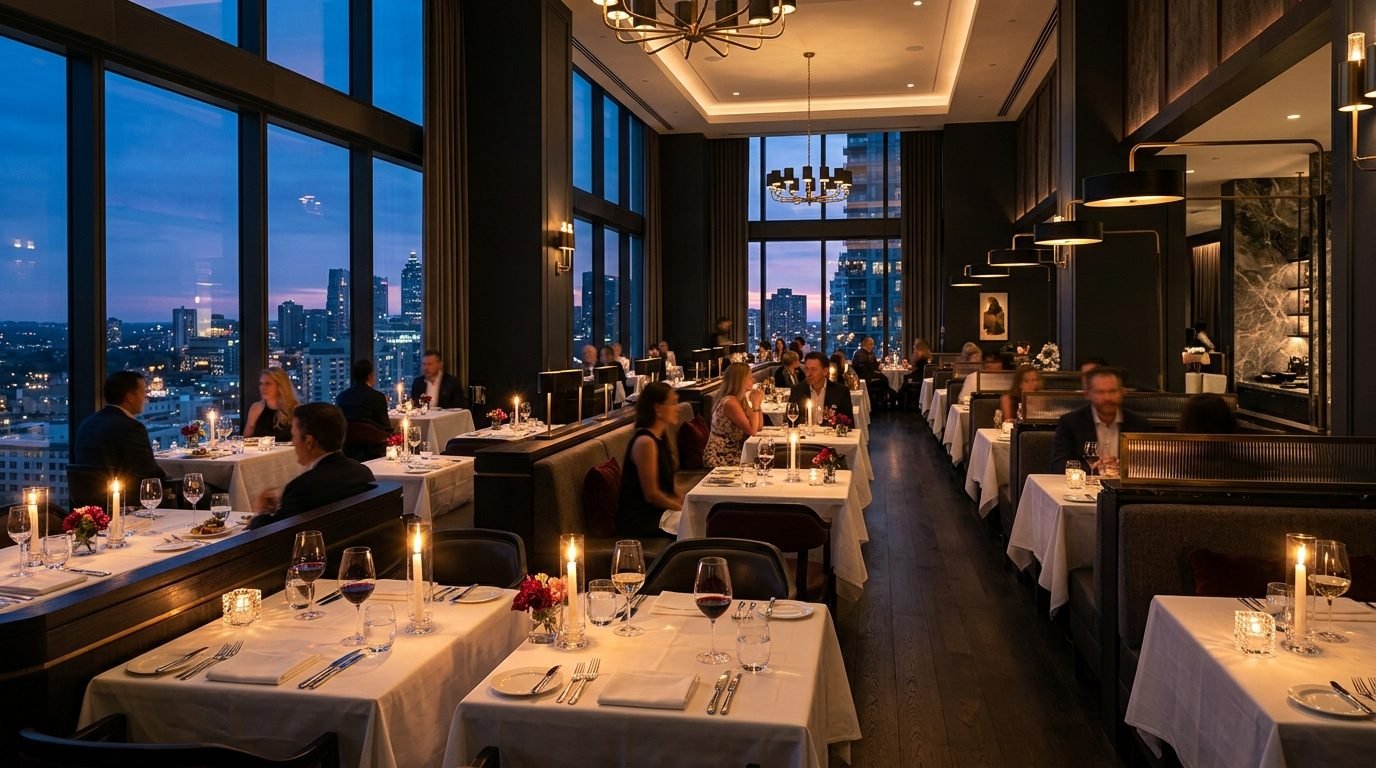 Luxury hotel restaurant and hospitality setting